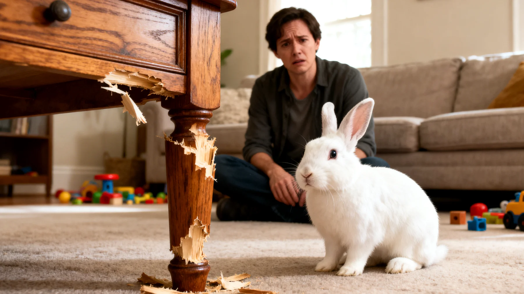 Kaninchen zeigen oft unerwünschtes Verhalten wie Nagen an Möbeln, Aggression oder Unsauberkeit, weil viele Besitzer nicht wissen, wie man erwachsene Kaninchen richtig trainiert und ihre natürlichen Instinkte in positive Verhaltensweisen umlenkt."