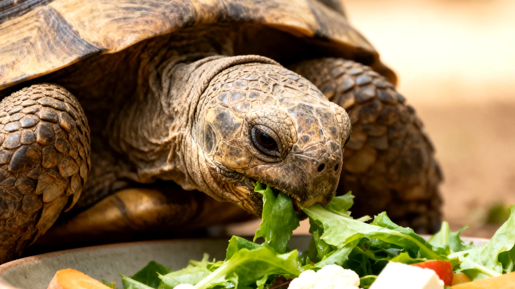 Ältere Schildkröten benötigen eine angepasste Ernährung mit leicht verdaulichen Nahrungsmitteln und höherem Kalziumanteil, um altersbedingte Probleme wie Knochenschwäche, verlangsamten Stoffwechsel und nachlassende Verdauungsfunktion zu vermeiden"